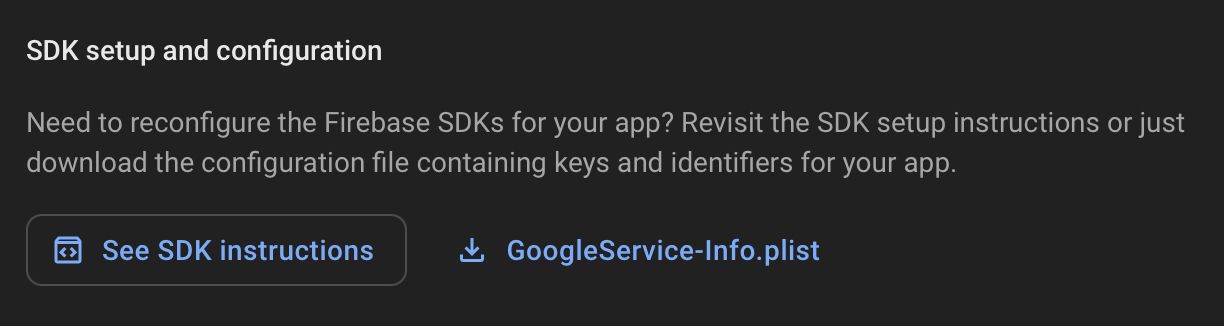 iOS App Registration Screenshot